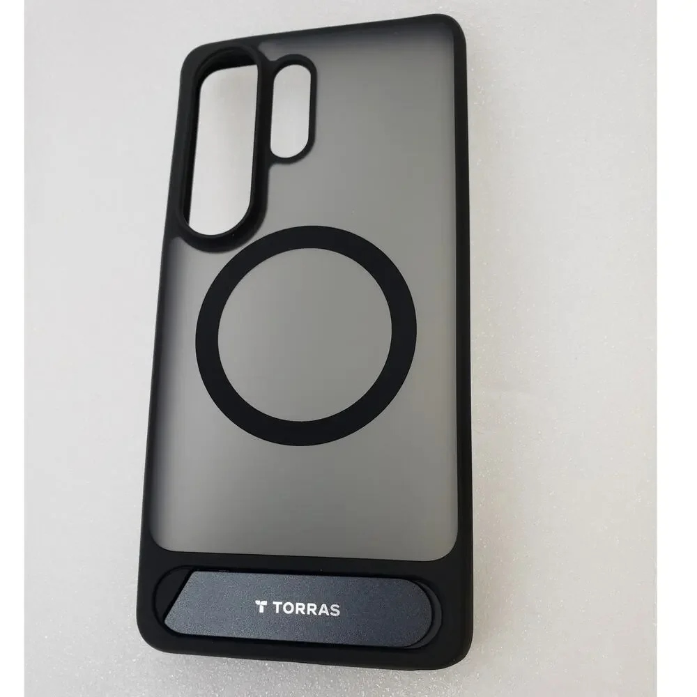 TORRAS Strong Magnetic Case with Kickstand for Samsung Galaxy S26 Ultra - Black